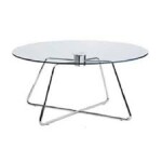 COFFEE TABLE INDACHI  - XS GLAZED TOP TABLE GLASS 8 MM